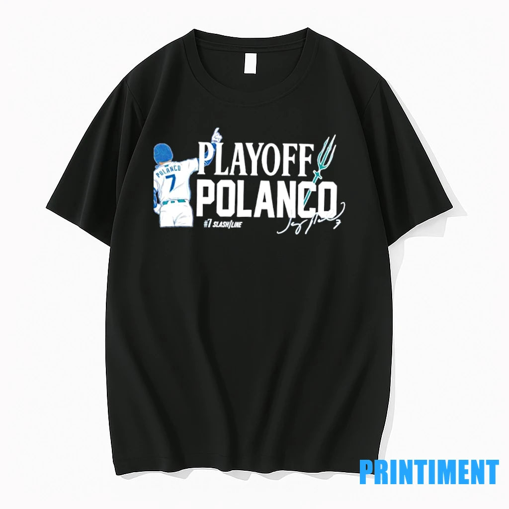 Jorge Polanco 7 Seattle Mariners Mlb Playoff Polanco Signature Tshirts Sweater