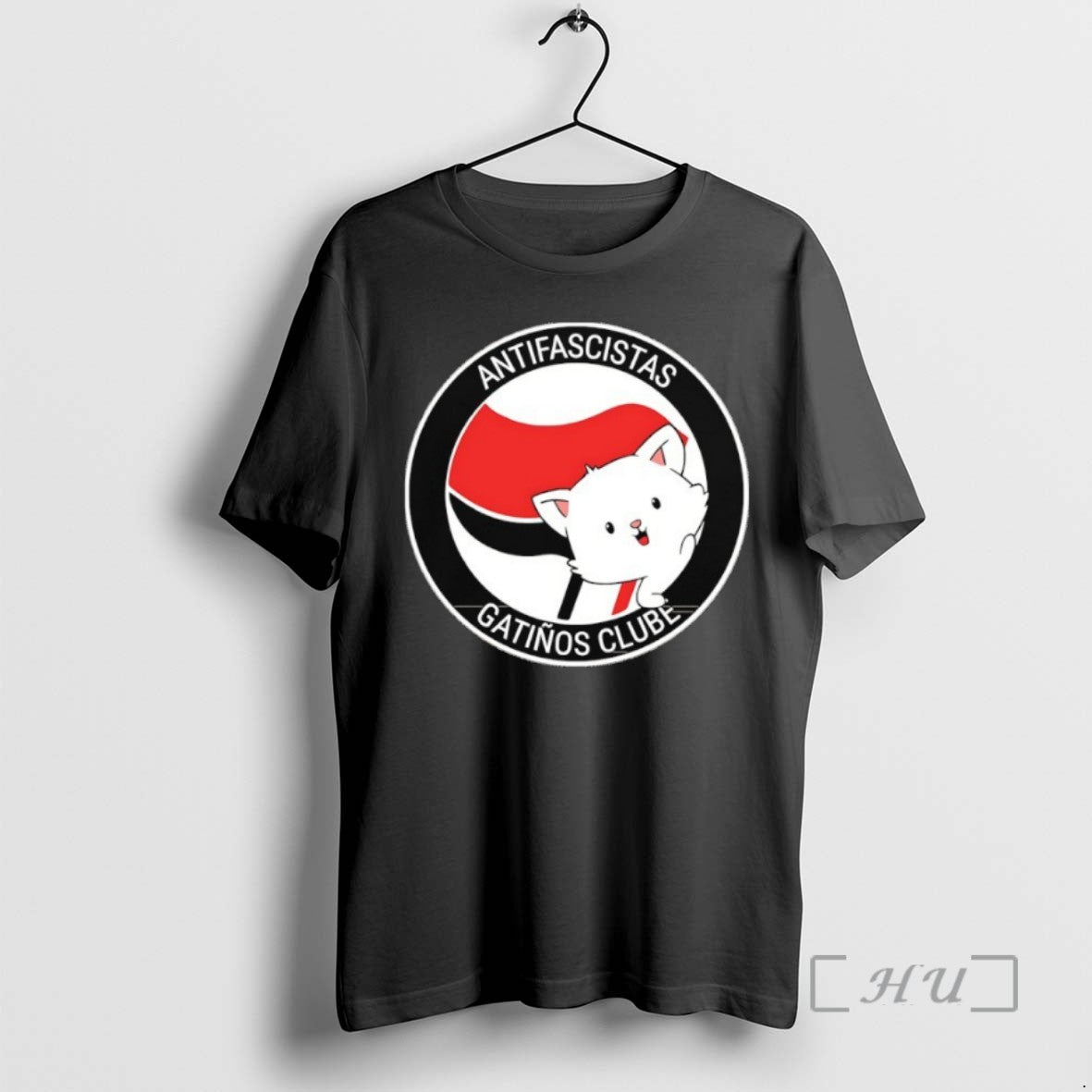 Limited Edition Antifascistas Gatinos Clube Logo Cat Tee Shirt Sweater