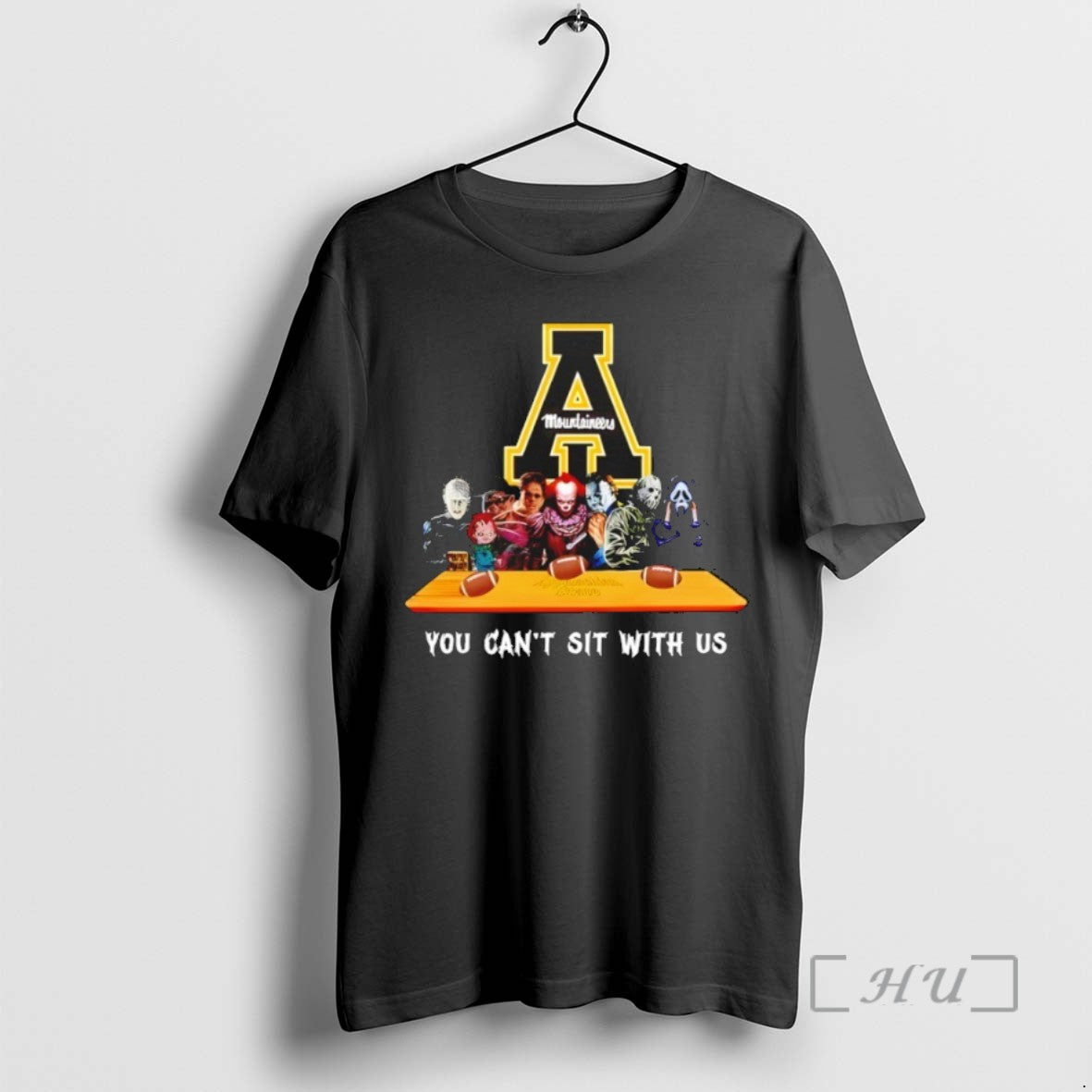 Limited Edition Appalachian State Mountaineers Horror Movie Characters You Cant Sit With Us Halloween Tee