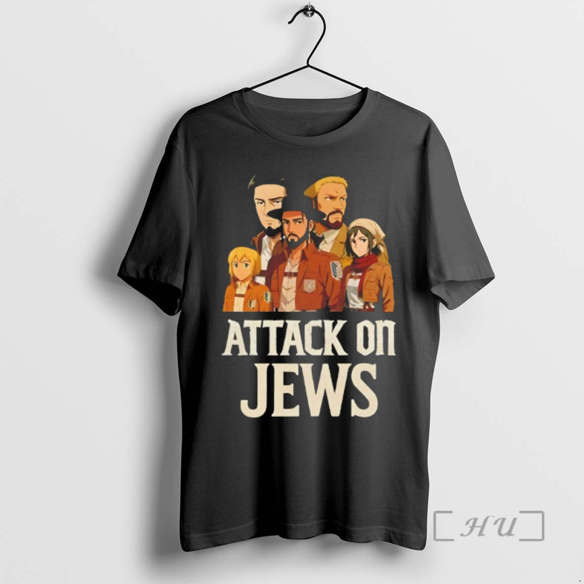 Limited Edition Attack On Titan Attack On Jews Anime Tee Shirt Sweater