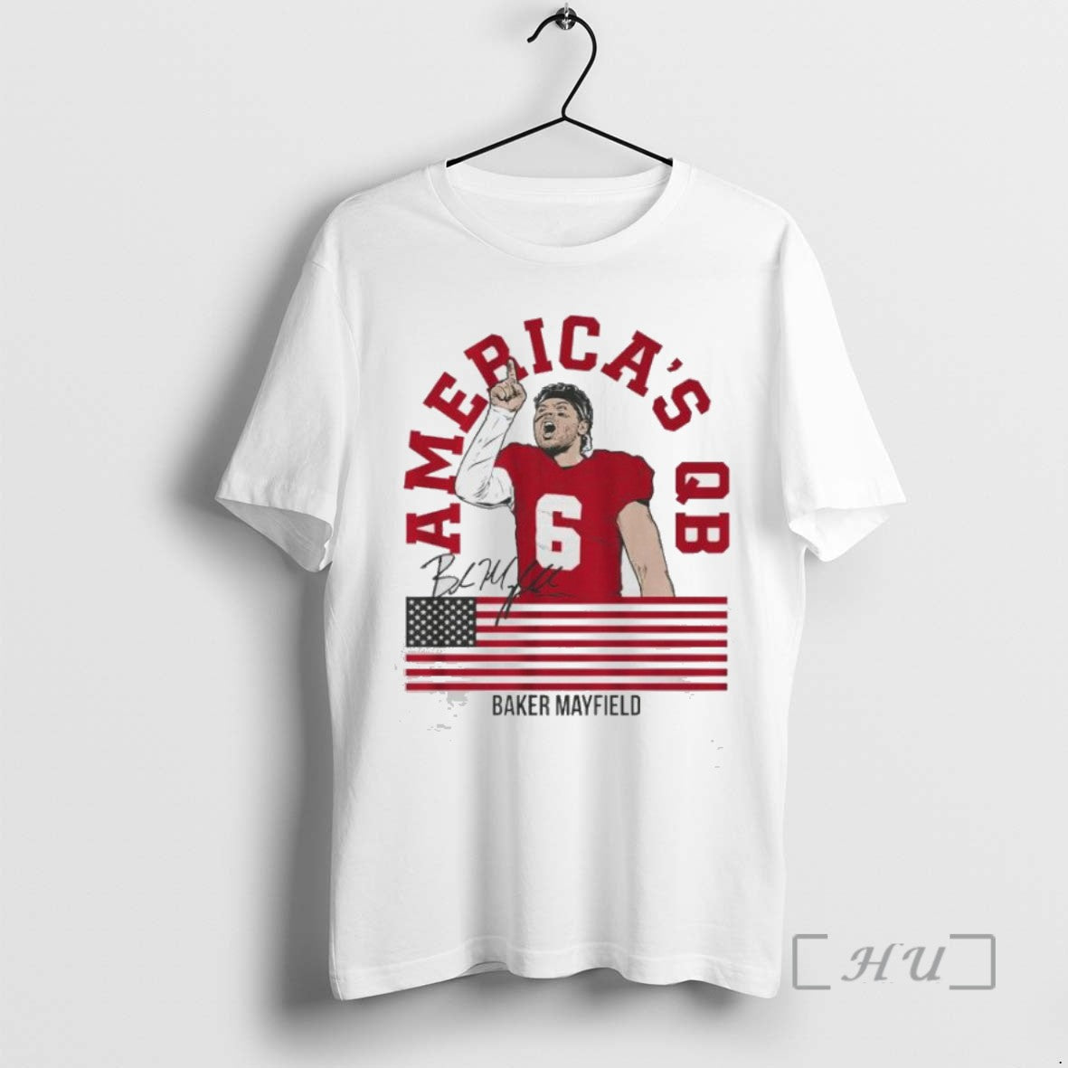 Limited Edition Baker Mayfield Americas Qb American Flag Tee Shirt Sweater