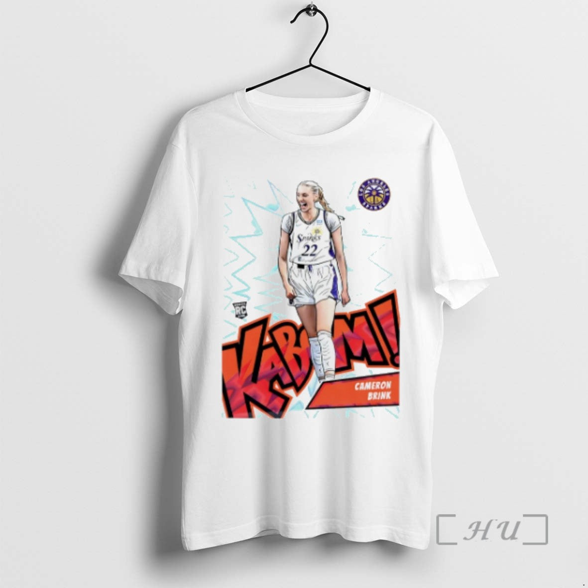 Limited Edition Cameron Brink Los Angeles Sparks Kabom Caricature Tee Shirt Sweater