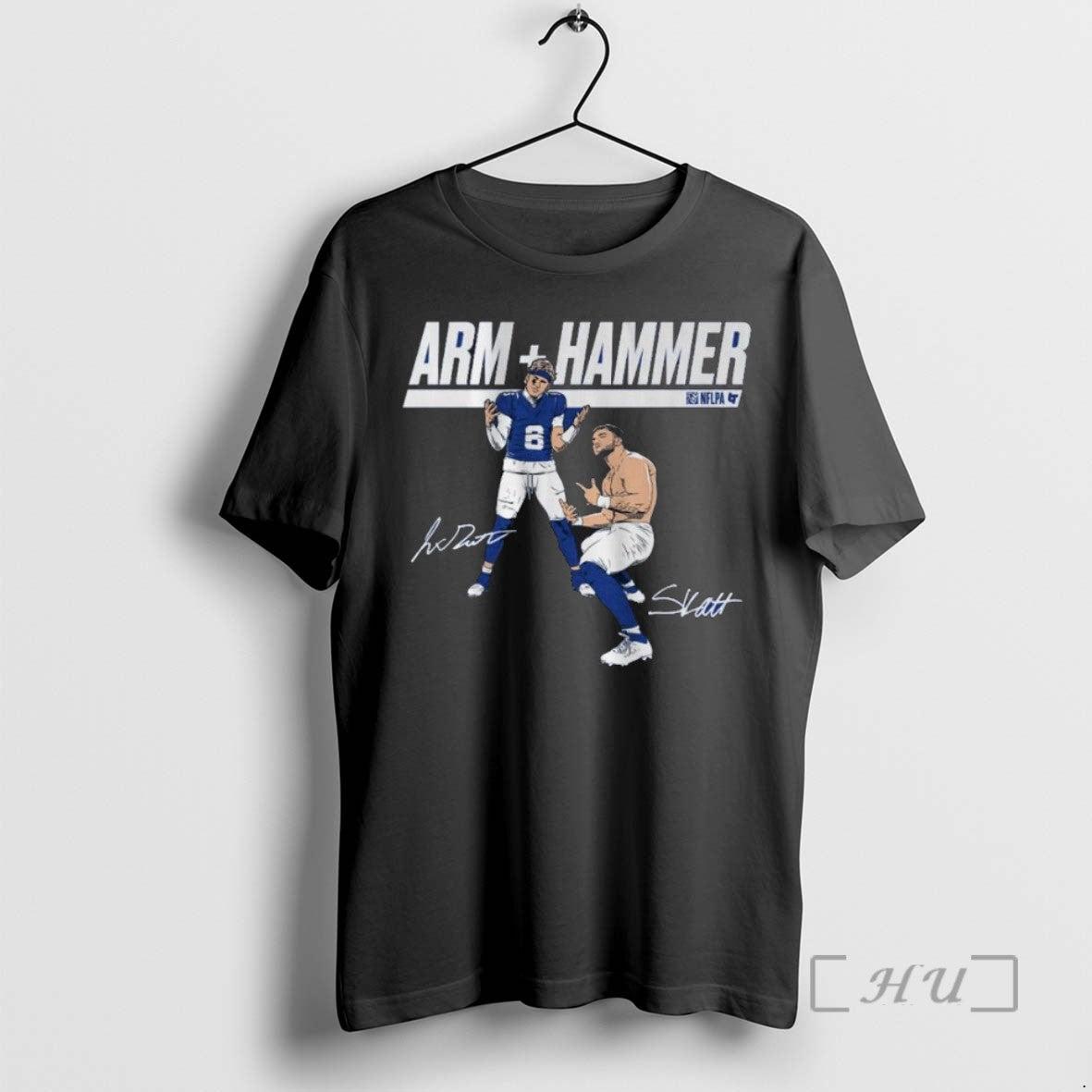 Limited Edition Giants Jaxson Dart Cam Skattebo Arm Hammer Tee Shirt Sweater
