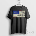 Limited Edition God Family Country Freedom Usa Flag Ornaments Tee Shirt Sweater