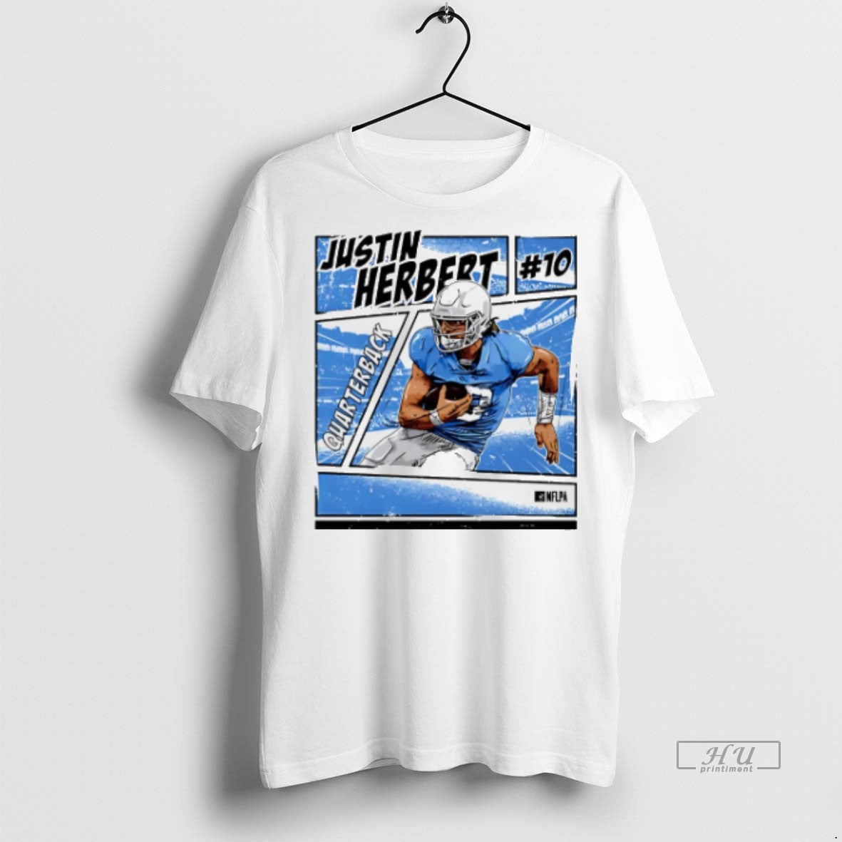 Limited Edition Justin Herbert Los Angeles Chargers Comic Tee Shirt Sweater