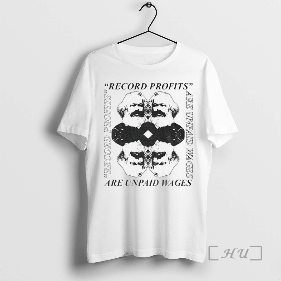 Limited Edition Karl Marx Record Profits Are Unpaid Wages Anti Capitalist Vintage Tee Shirt Sweater