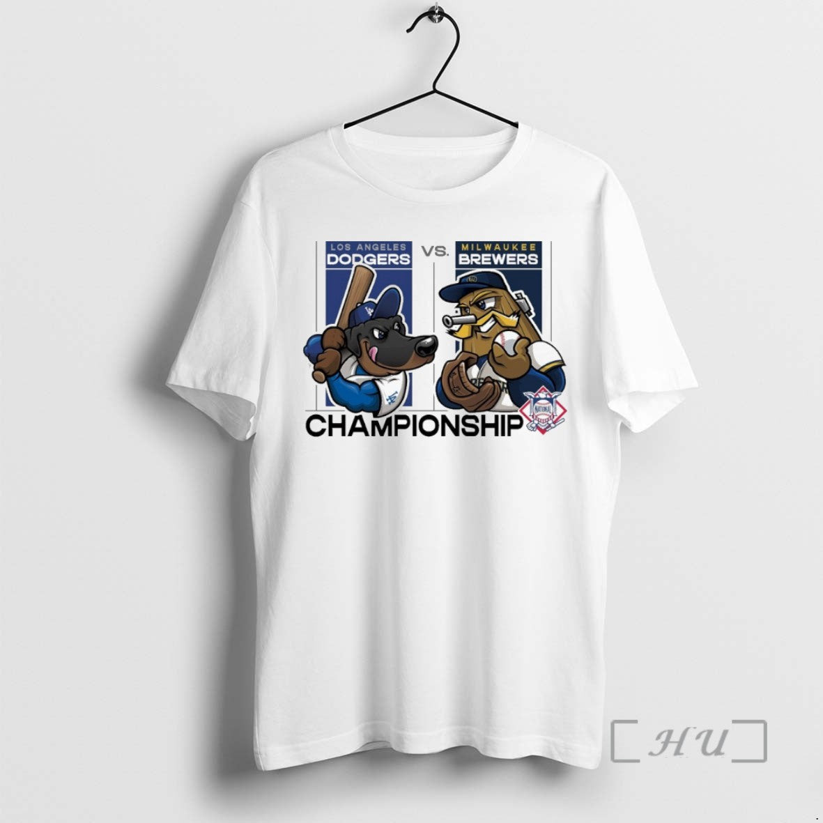 Limited Edition Los Angeles Dodgers Vs Milwaukee Brewers 2025 Mlb League Championship Series Mascots Tee