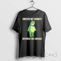 Limited Edition Portland Frog United We Ribbit Divided We Croak Tee Shirt Sweater