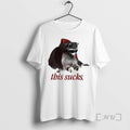 Limited Edition Raccoon This Sucks Vampire Halloween Tee Shirt Sweater