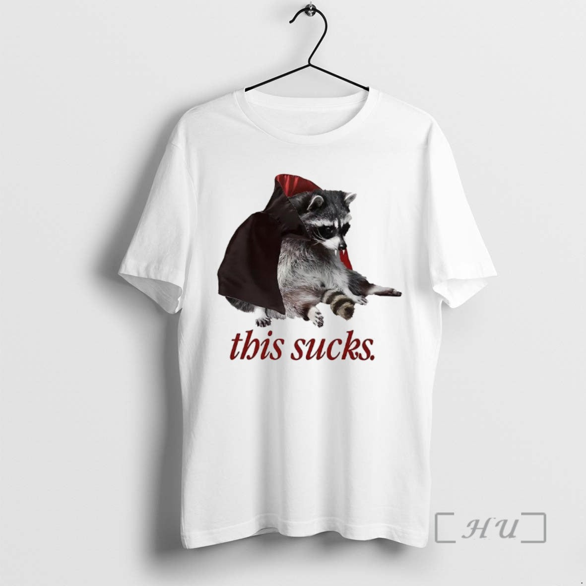Limited Edition Raccoon This Sucks Vampire Halloween Tee Shirt Sweater
