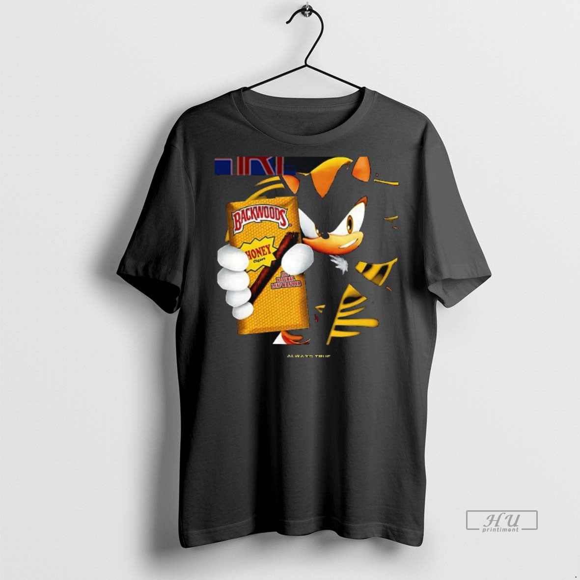 Limited Edition Shadow The Hedgehog X Backwoods Honey Cigars Always True Parody Tee Shirt Sweater