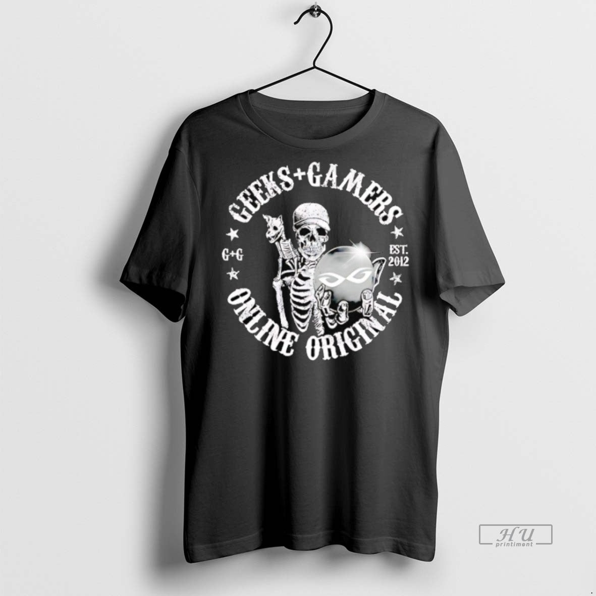 Limited Edition Skeleton Geeks Gamers Online Est 2012 Tee Shirt Sweater