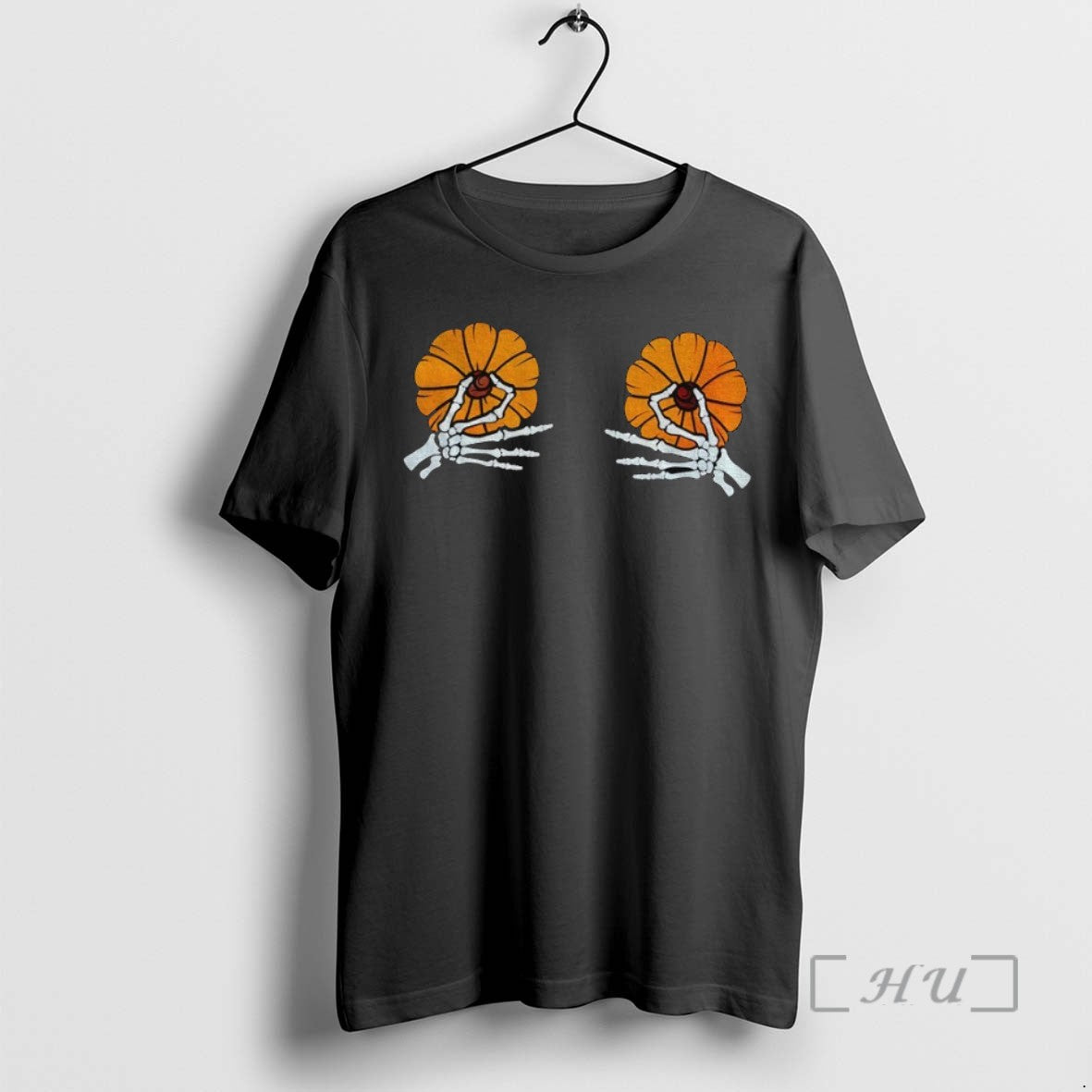 Limited Edition Skeleton Hands Pumpkin Halloween Tee Shirt Sweater