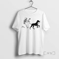 Limited Edition Skeleton Pursue Dog Funny Meme Halloween Tee Shirt Sweater