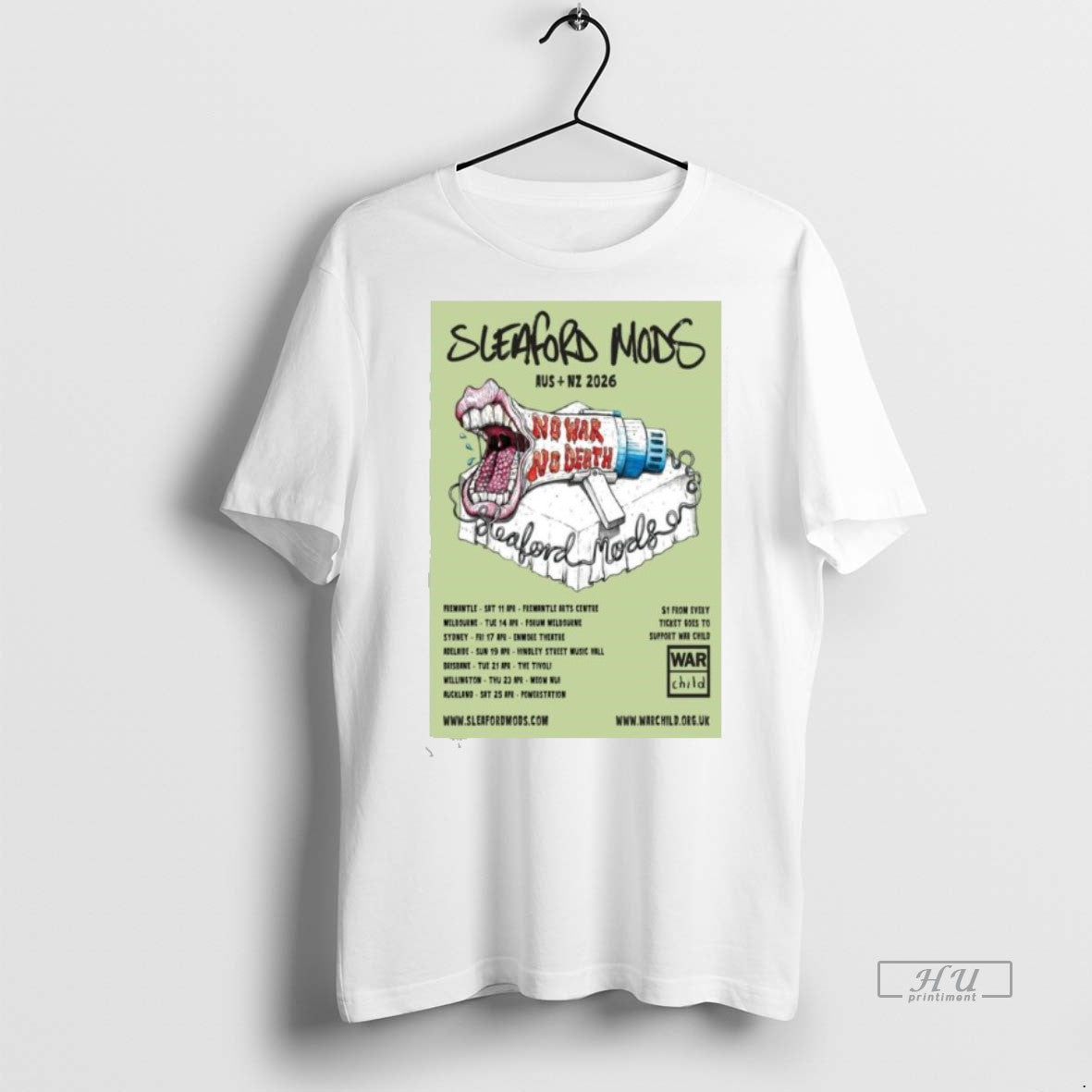 Limited Edition Sleaford Mods Australia New Zealand 2026 Tee Shirt Sweater