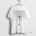Limited Edition Teagan White Illustrated Dancing Smile Tee Shirt Sweater