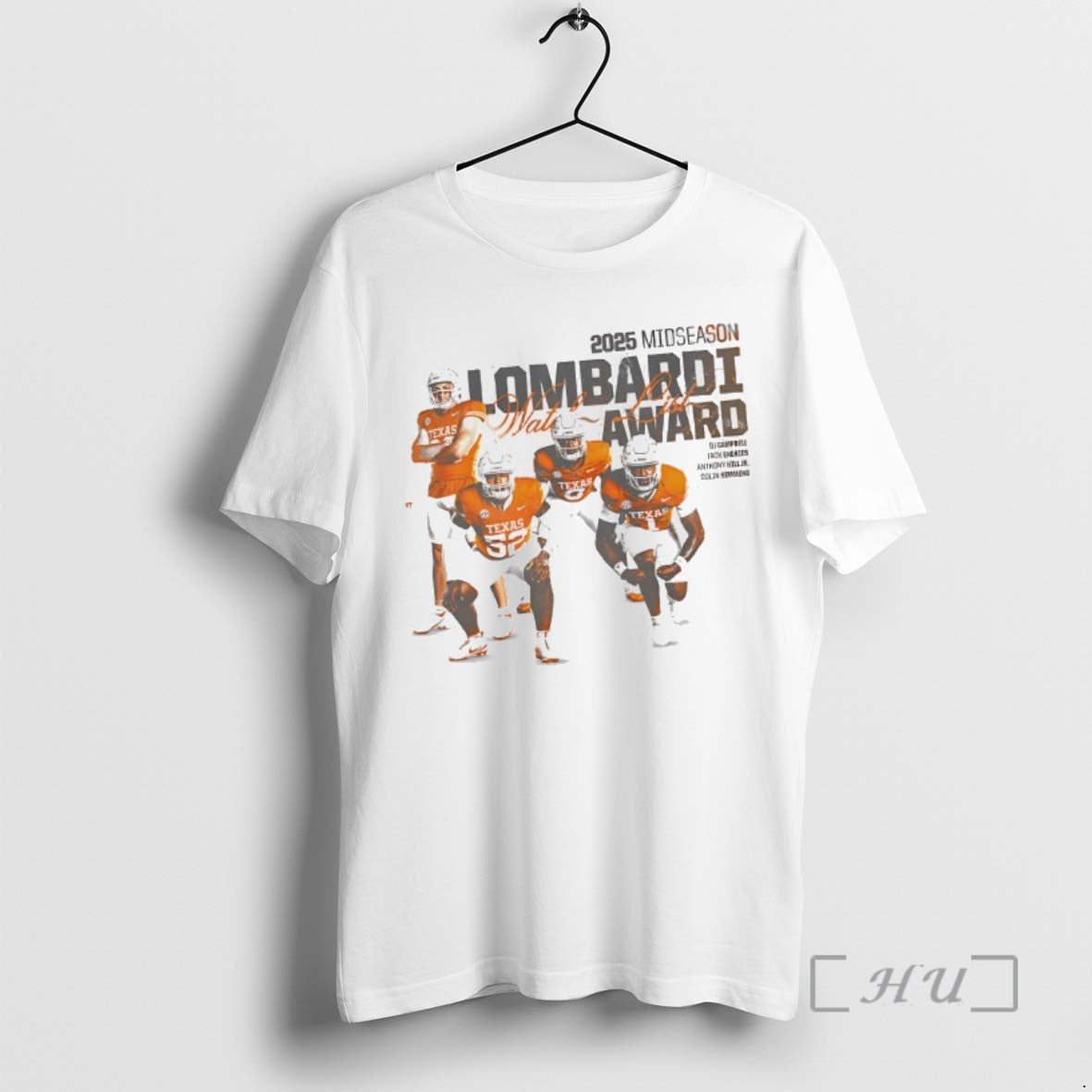 Limited Edition Texas Longhorns 2025 Midseason Lombardi Award Tee Shirt Sweater