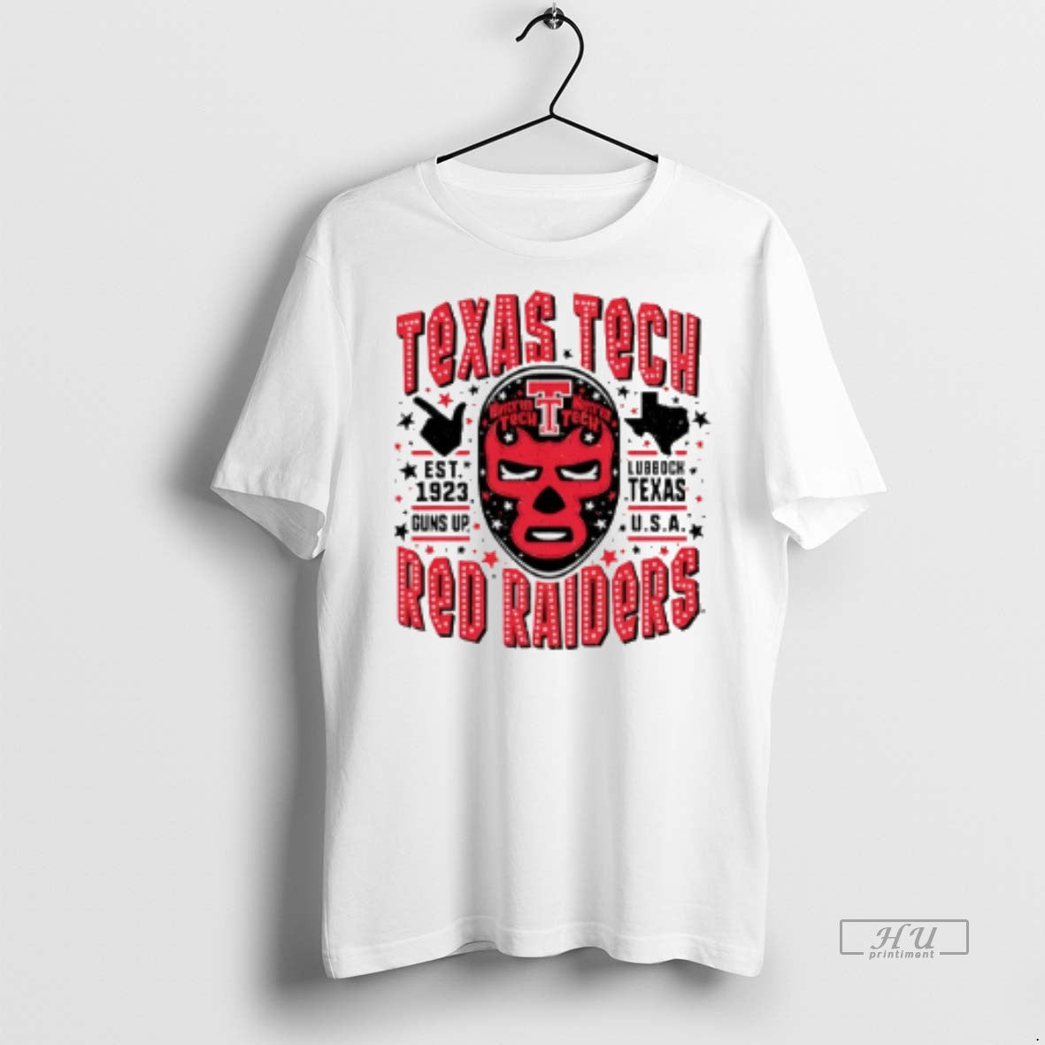 Limited Edition Texas Tech Red Raiders Luchador Mask Tee Shirt Sweater