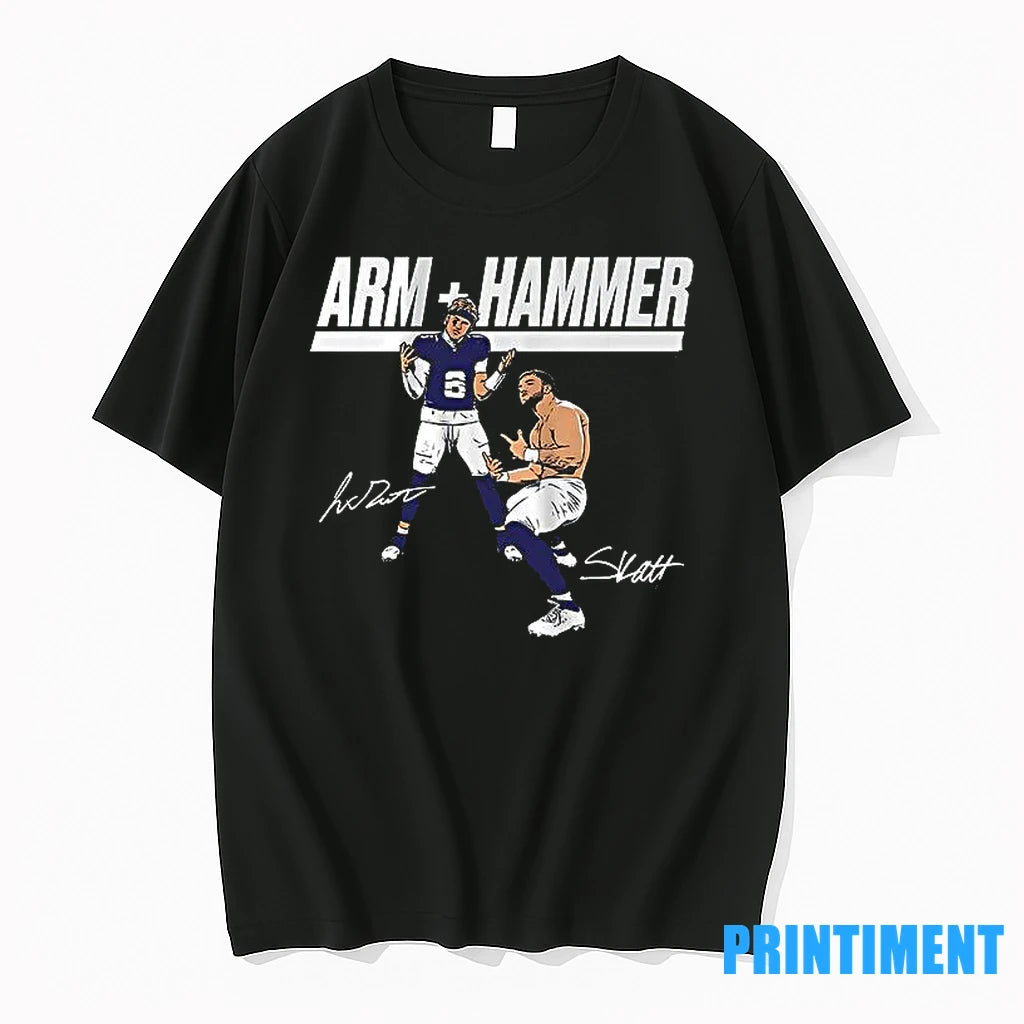 New York Giants Arm Hammer Jaxson Dart And Cam Skattebo Tshirts Sweater