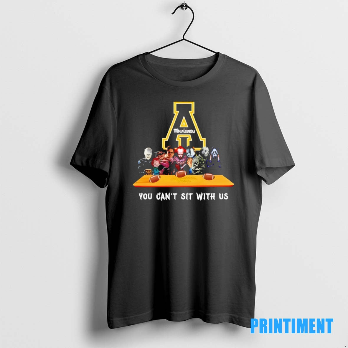 Official Appalachian State Mountaineers Horror Movie Characters You Cant Sit With Us Halloween Tee Sweater