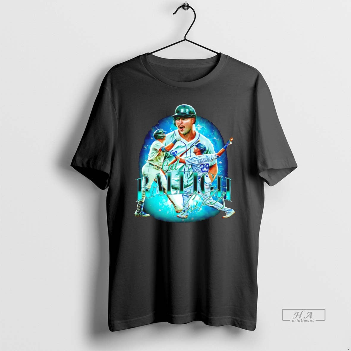 Official Cal Raleigh Seattle Mariners Baseball Signature Graphic