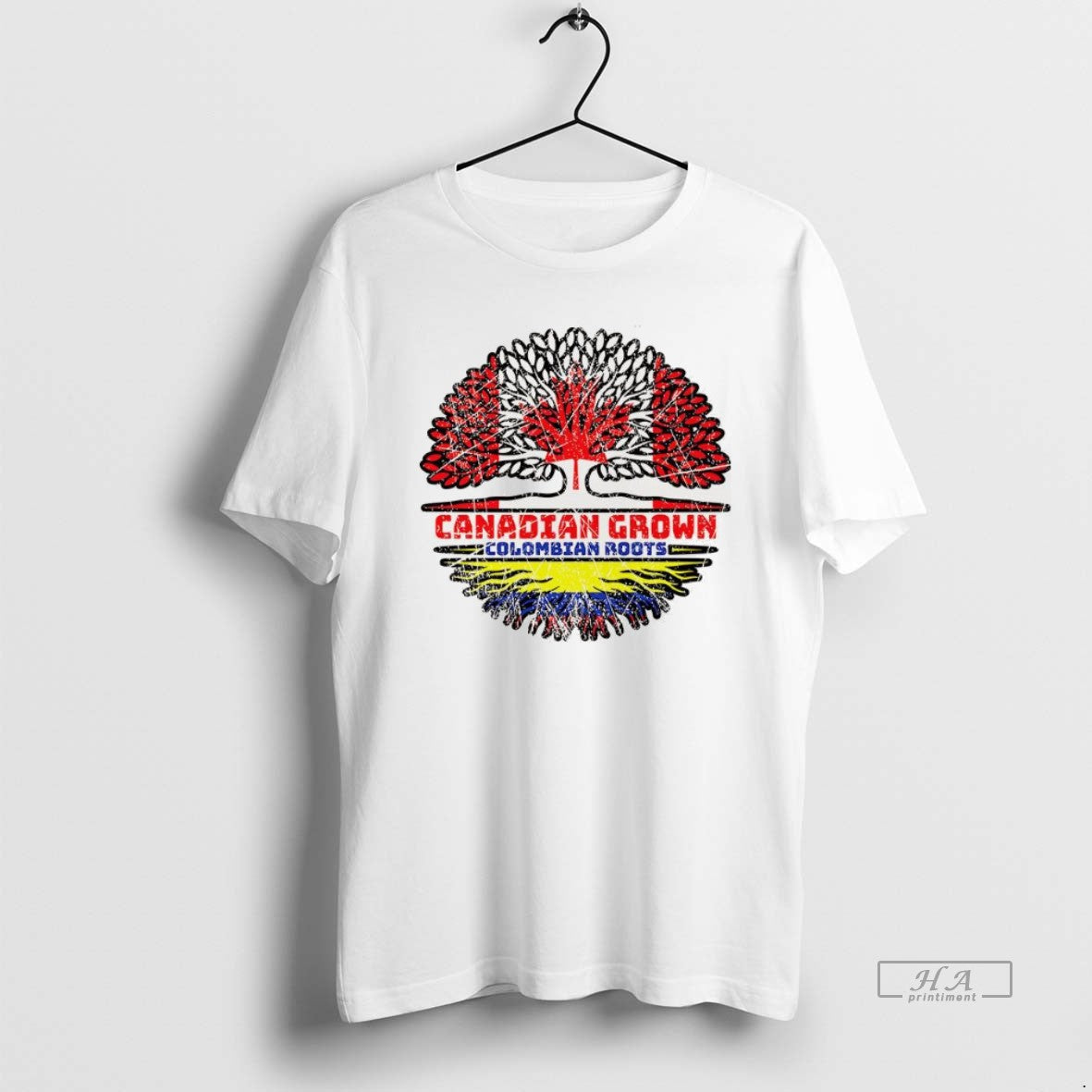 Official Colombia Colombian Canadian Canada Tree Roots Flag