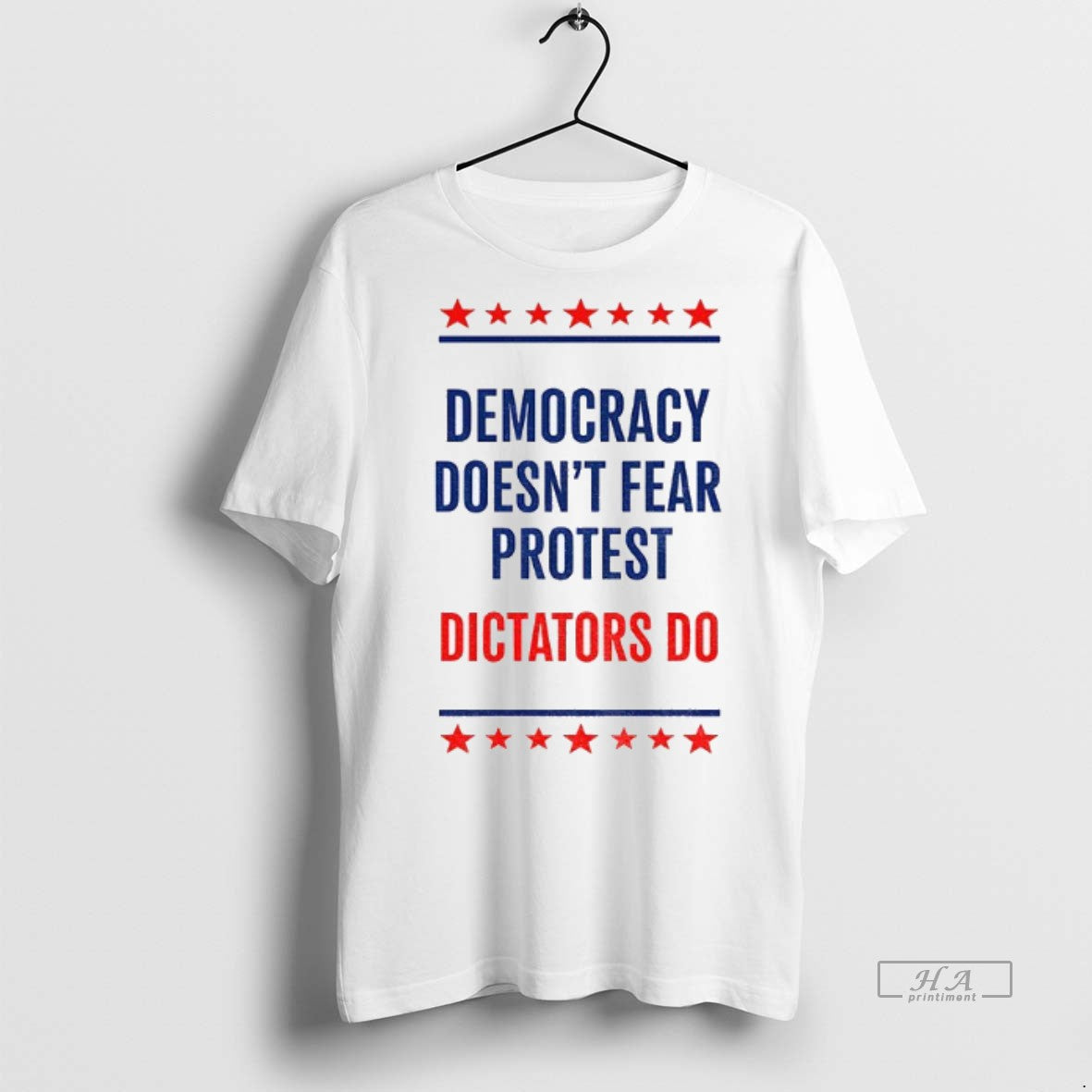 Official Democracy Doesnt Fear Protest Dictators Do No Kings Day Anti Trump Shirt