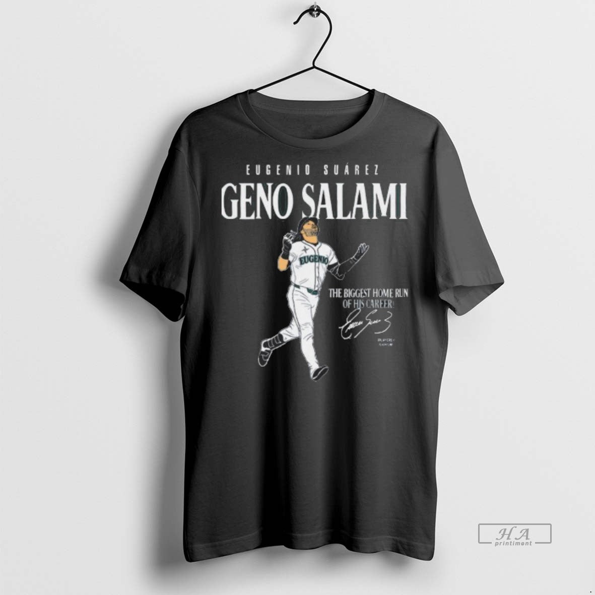 Official Eugenio Suarez Geno Salami The Biggest Home Run Of His Career Signature Shirt