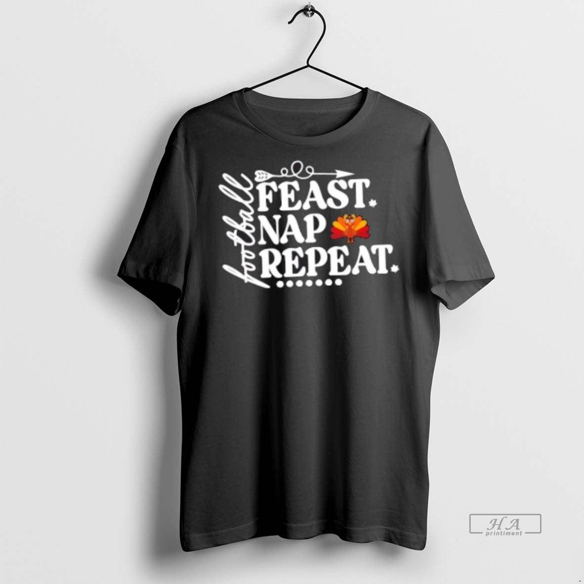 Official Football Feast Nap Repeat Shirt