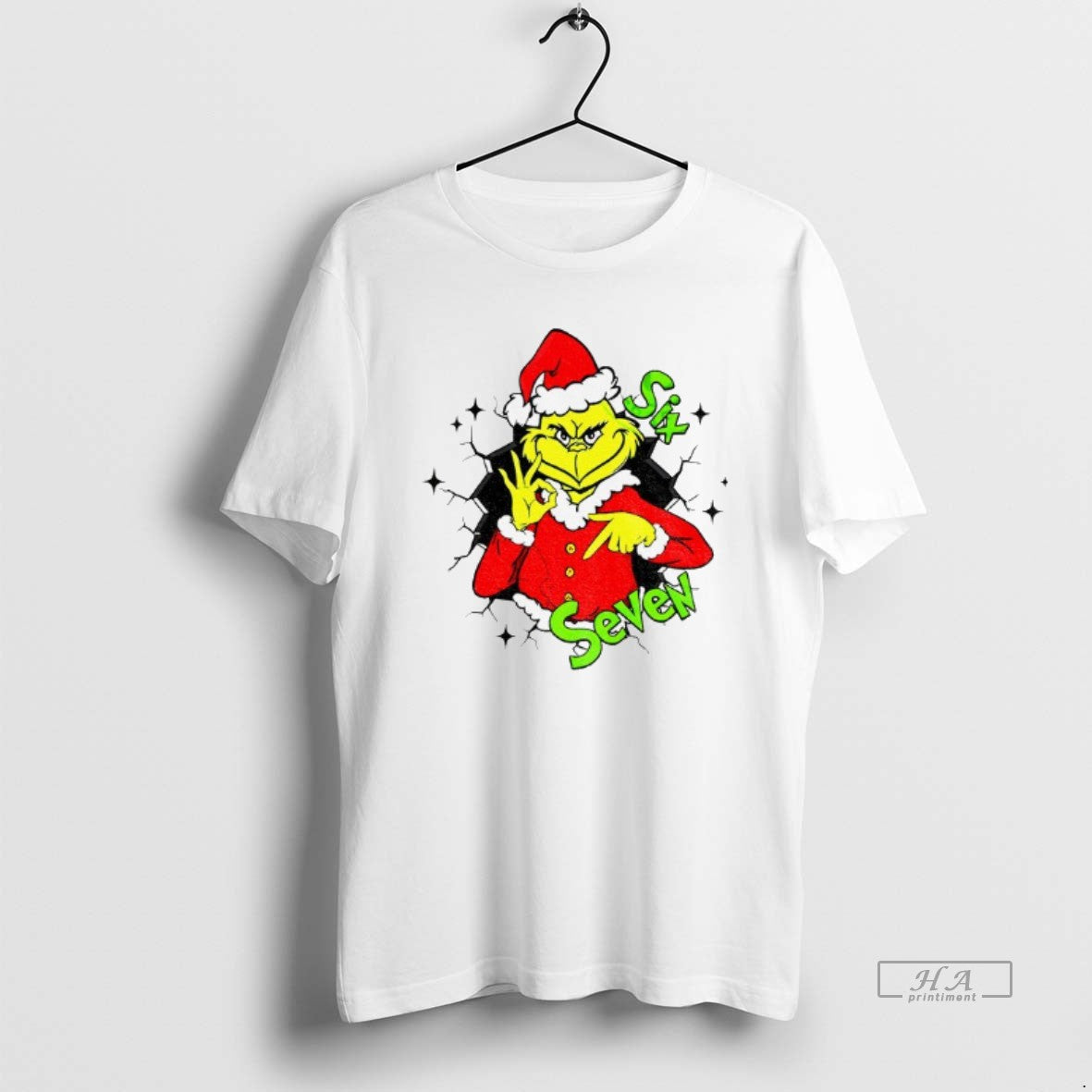 Official Grinch 6 7 Six Seven Meme Christmas Green Mean Guy
