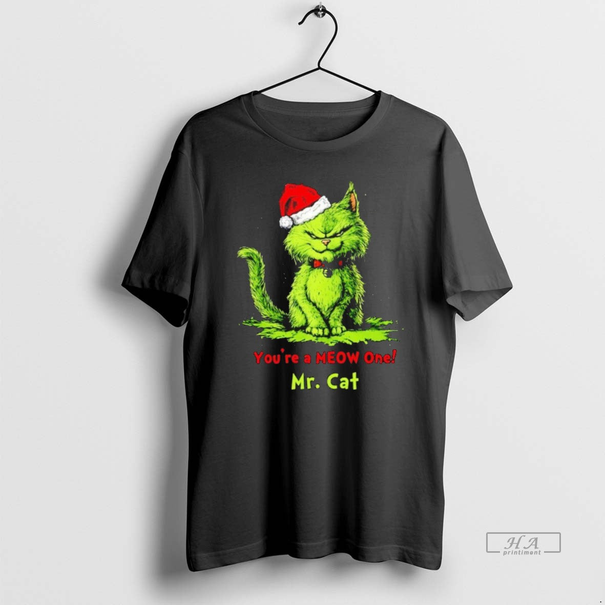 Official Grinch Cat Youre A Meow One Mr Cat Christmas