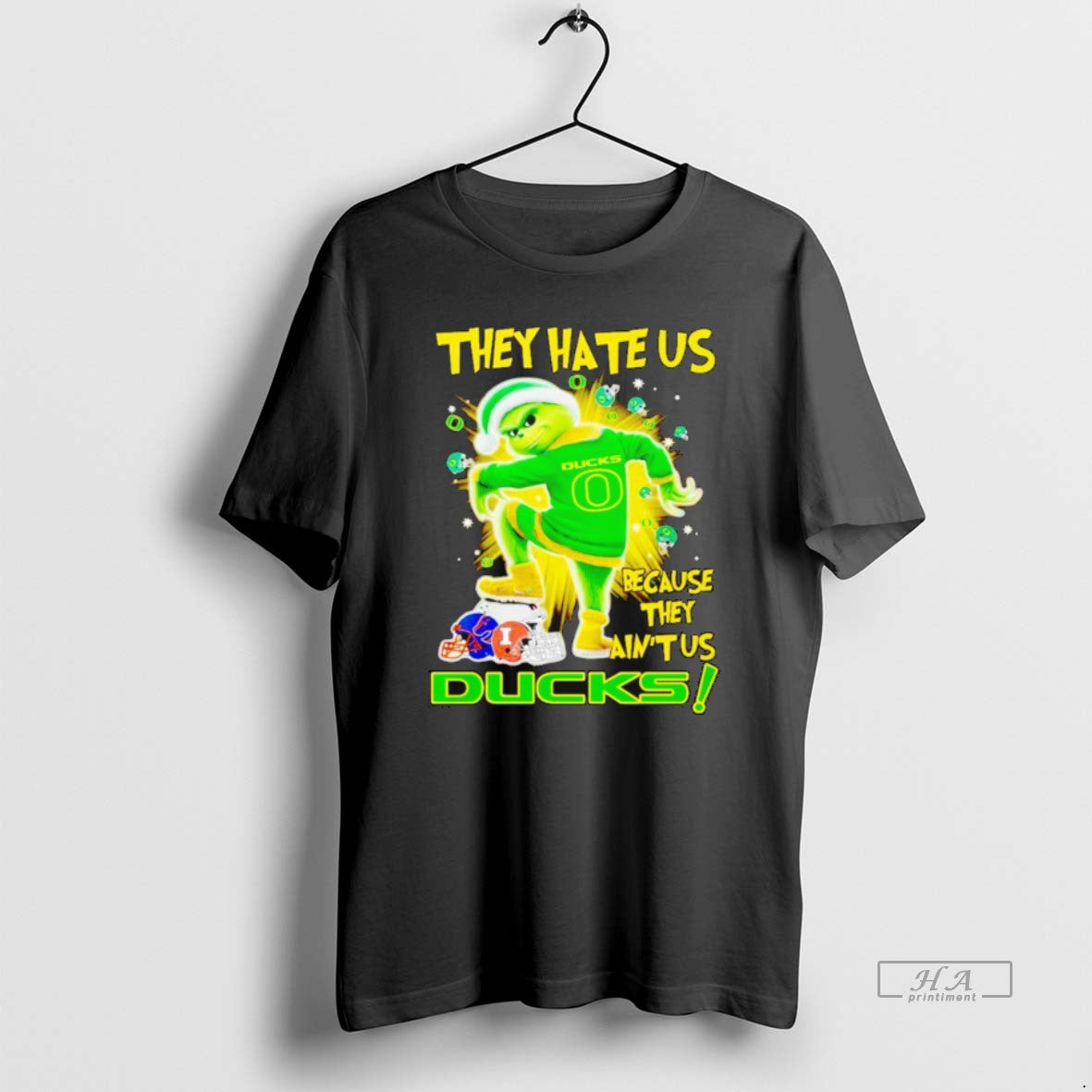 Official Grinch They Hate Us Because They Aint Us Ducks Christmas