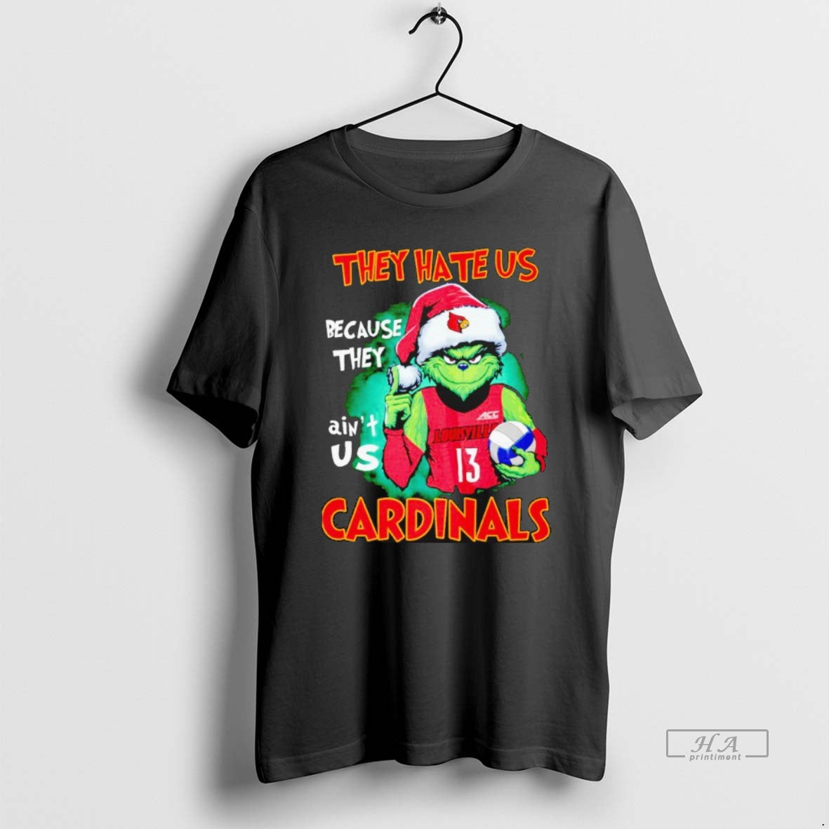 Official Grinch They Hate Us Because They Aint Us Louisville Cardinals Christmas