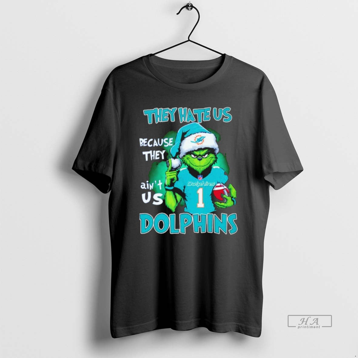 Official Grinch They Hate Us Because They Aint Us Miami Dolphins