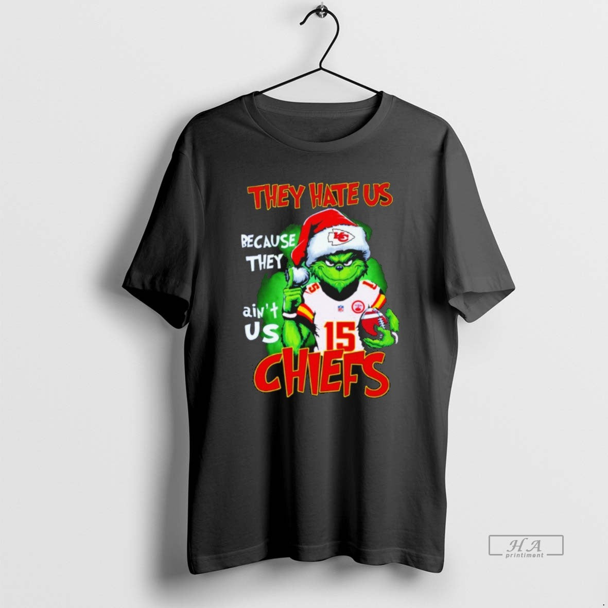 Official Grinch They Hate Us Because They Aint Us Kansas City Chiefs Christmas