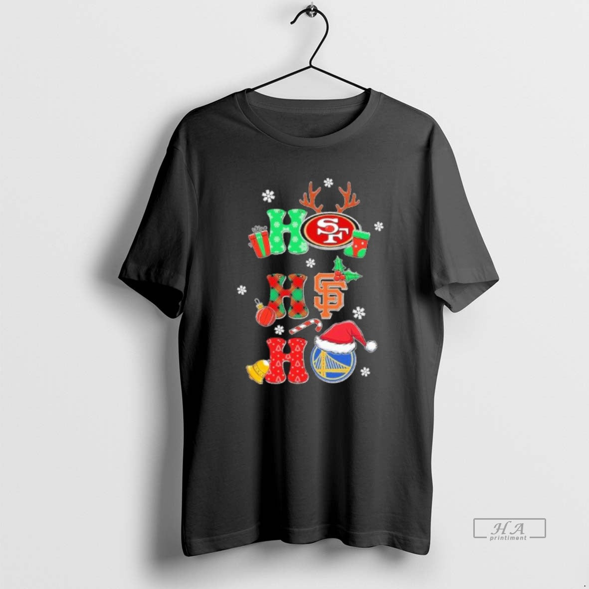 Official Ho Ho Ho Christmas San Francisco Sports Teams Logo
