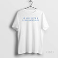 Official In Love With A Complicated Boy Mens White Tee