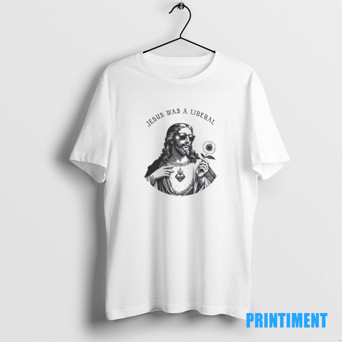 Official Jesus Was A Liberal Flower Tee Sweater