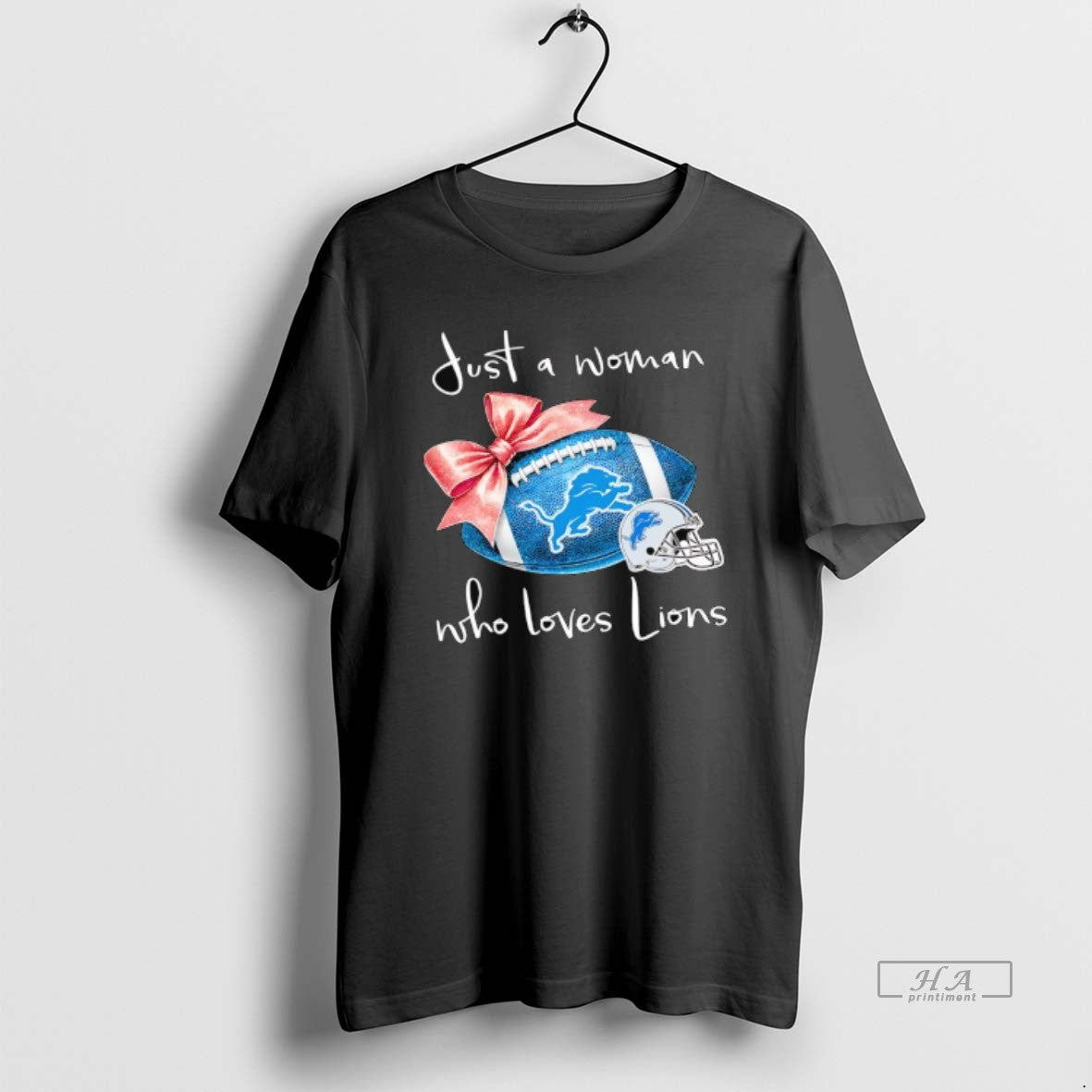 Official Just A Woman Who Loves Detroit Lions Pink Bow Helmet