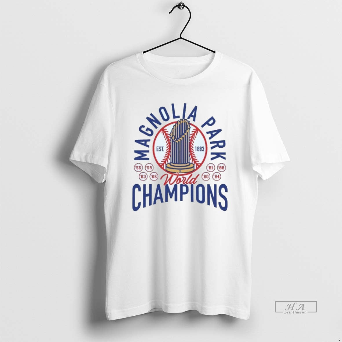 Official Magnolia Park World Champions Est 1883 Mens White Tee