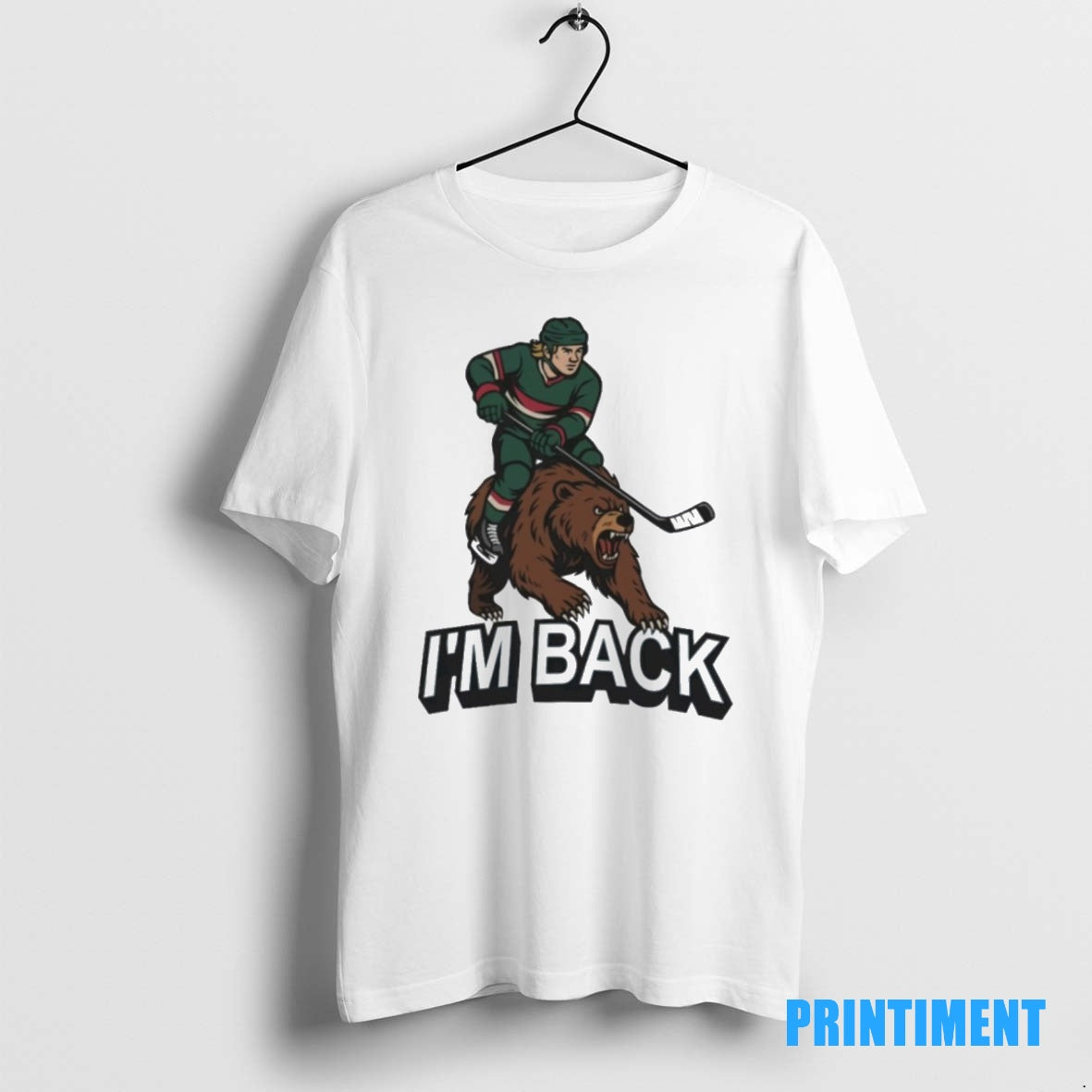 Official Minnesota Wild Hockey Im Back Tee Sweater