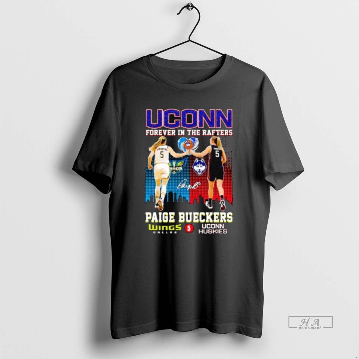 Official Paige Bueckers 5 Uconn Forever In The Rafters Wings Dallas Uconn Huskies Wnba