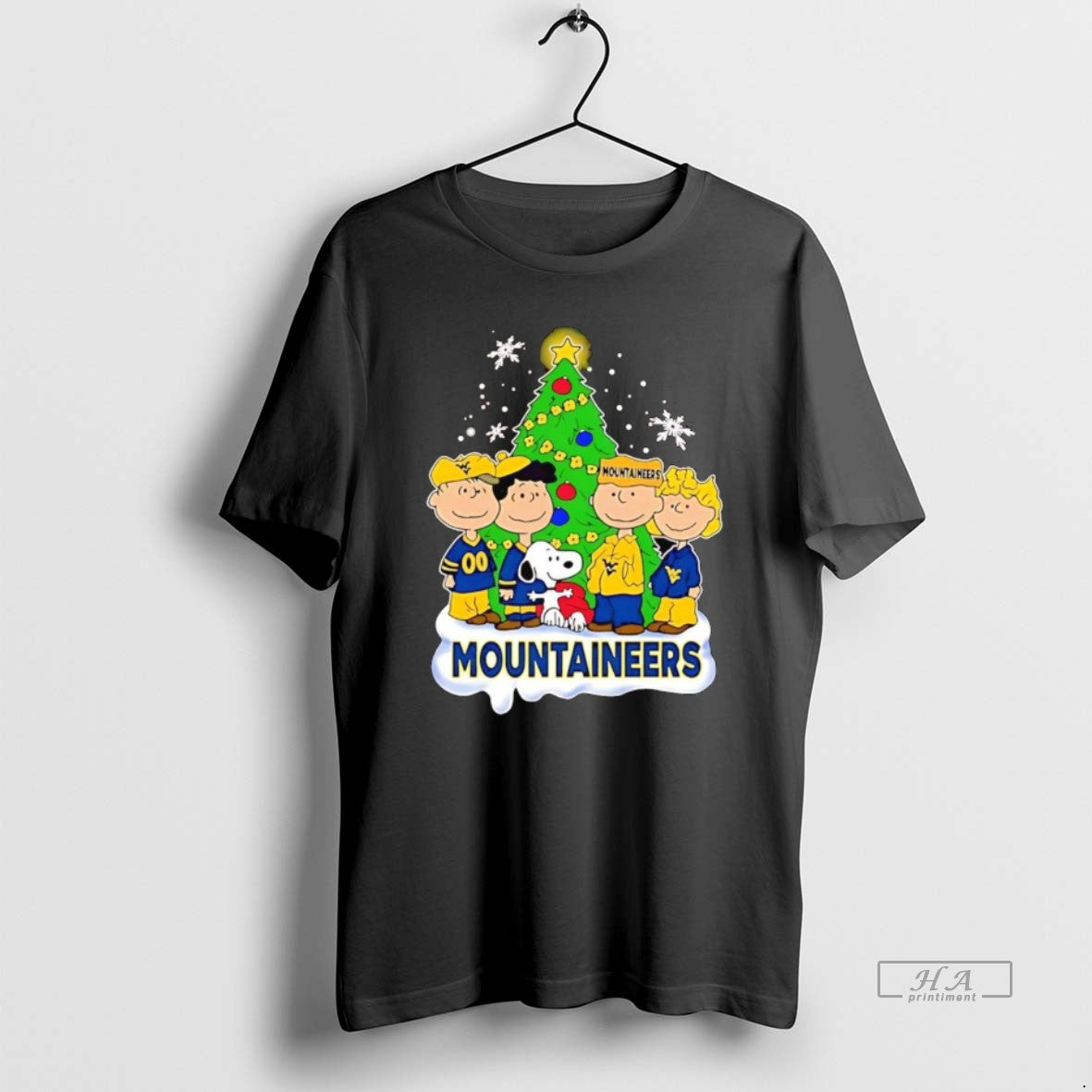 Official Peanuts West Virginia Mountaineers Under Christmas Tree