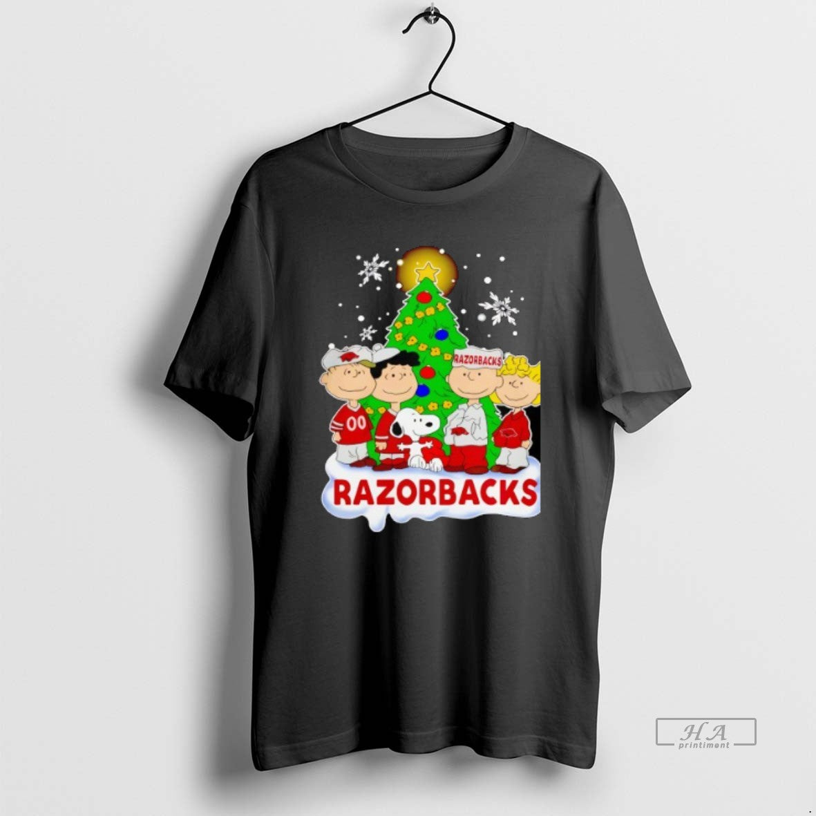 Official Peanuts Characters Arkansas Razorbacks Christmas