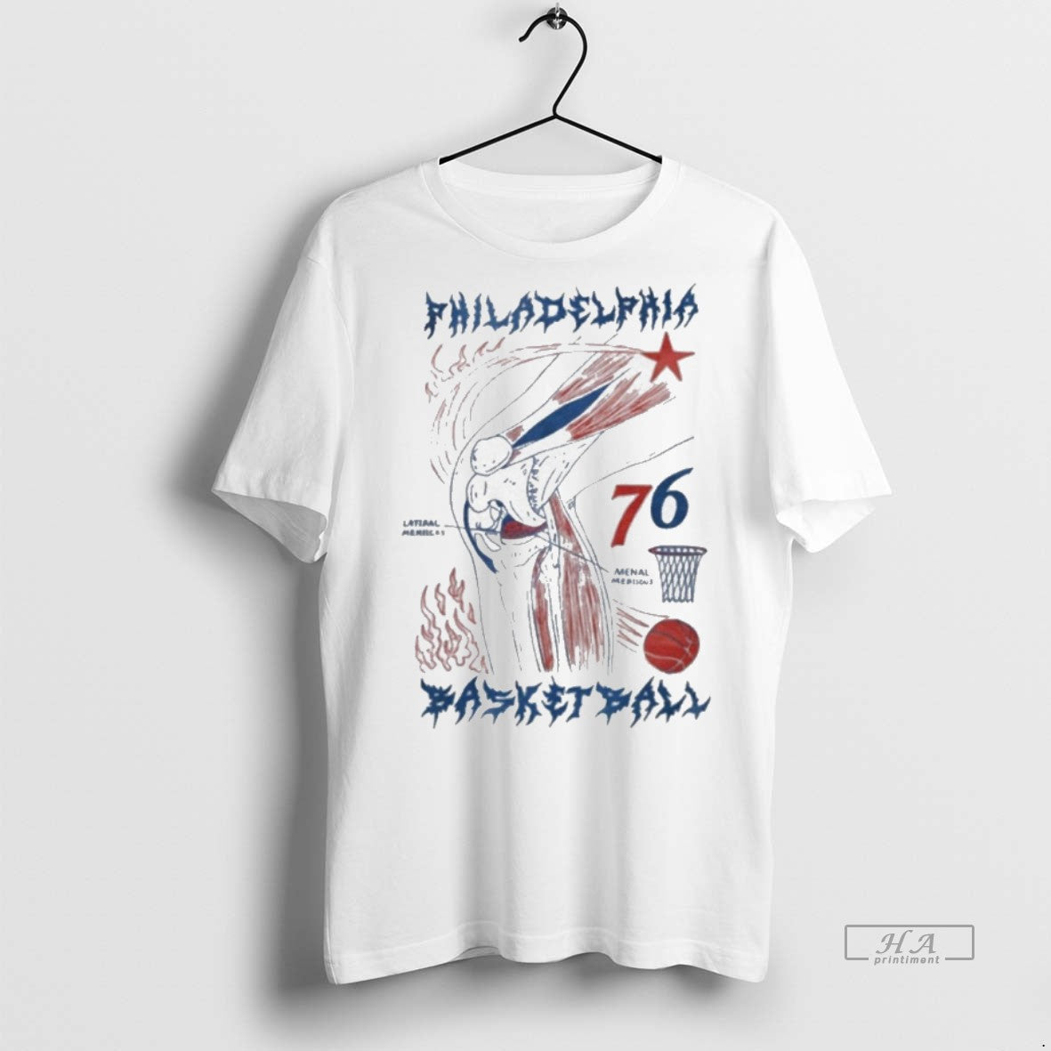 Official Philadelphia Basketball Knees 76 Shirt