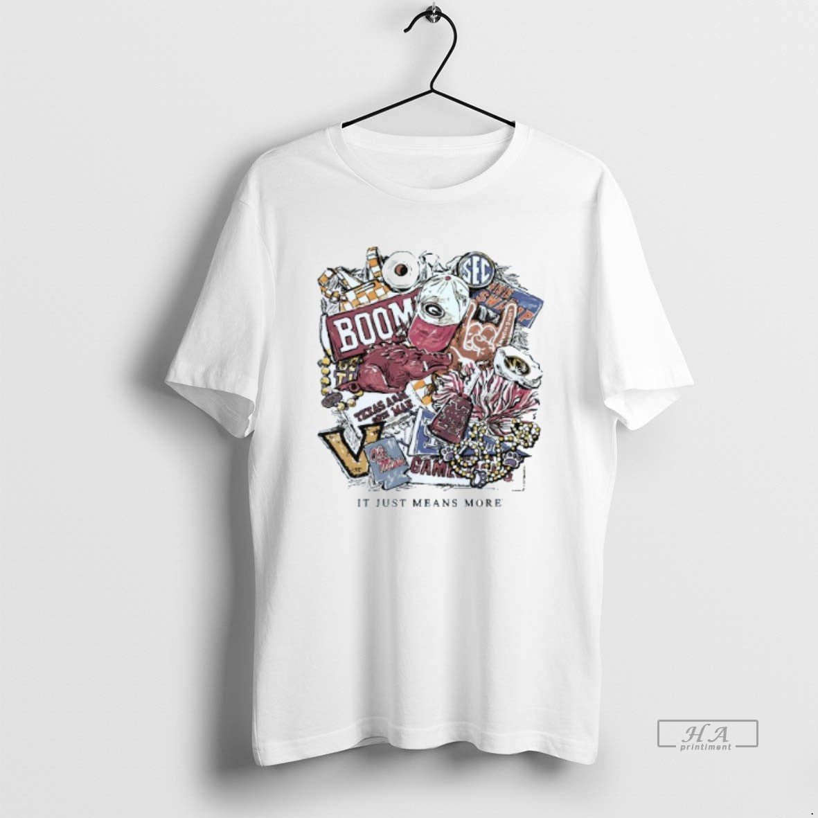 Official Sec Gameday It Just Means More Teams Mens White Tee