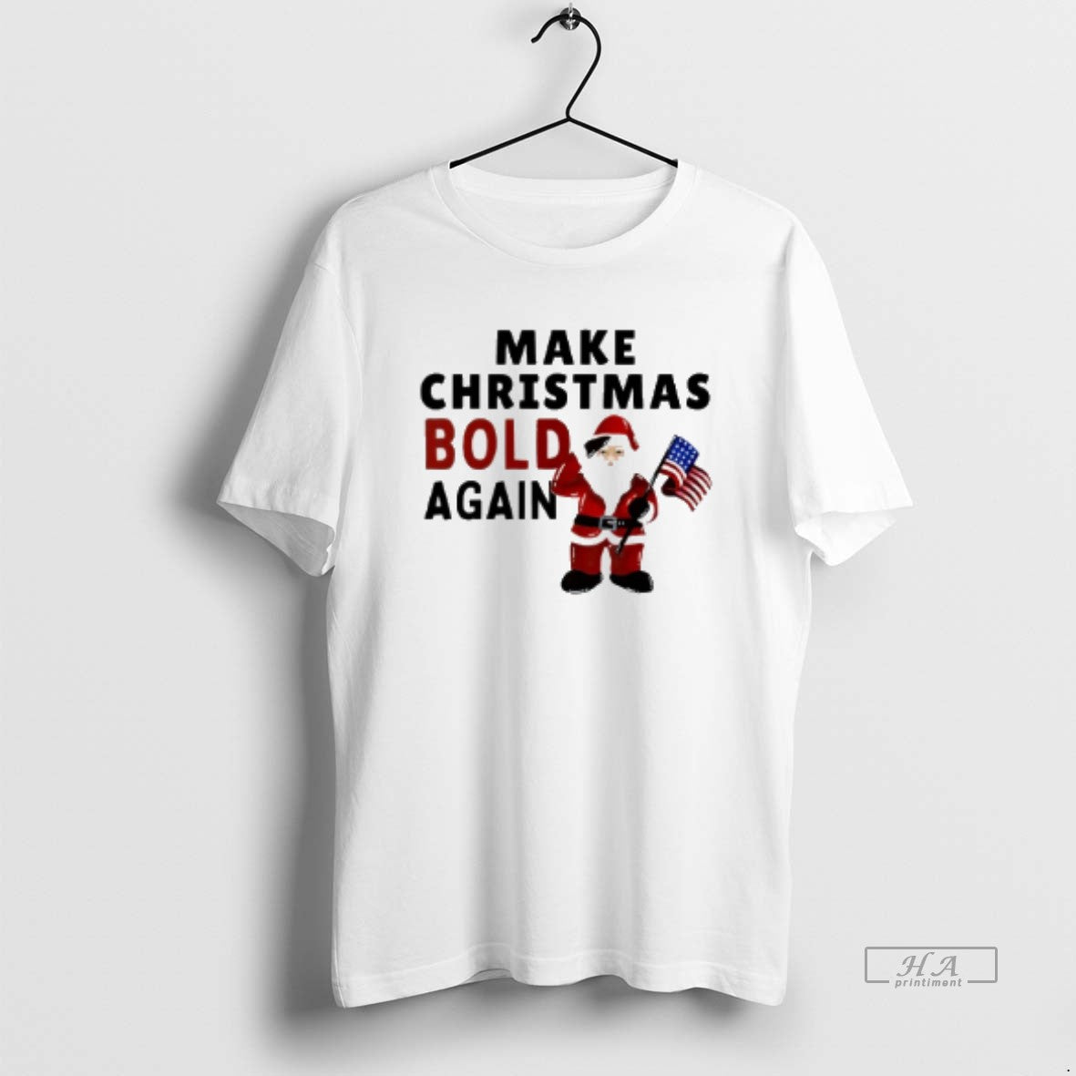 Official Santa Claus With American Flag Make Christmas Bold Again