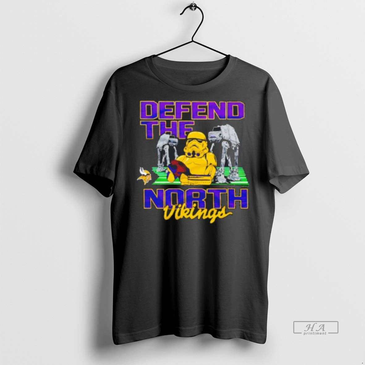 Official Stormtrooper And At At Walkers X Minnesota Vikings Defend The North Shirt