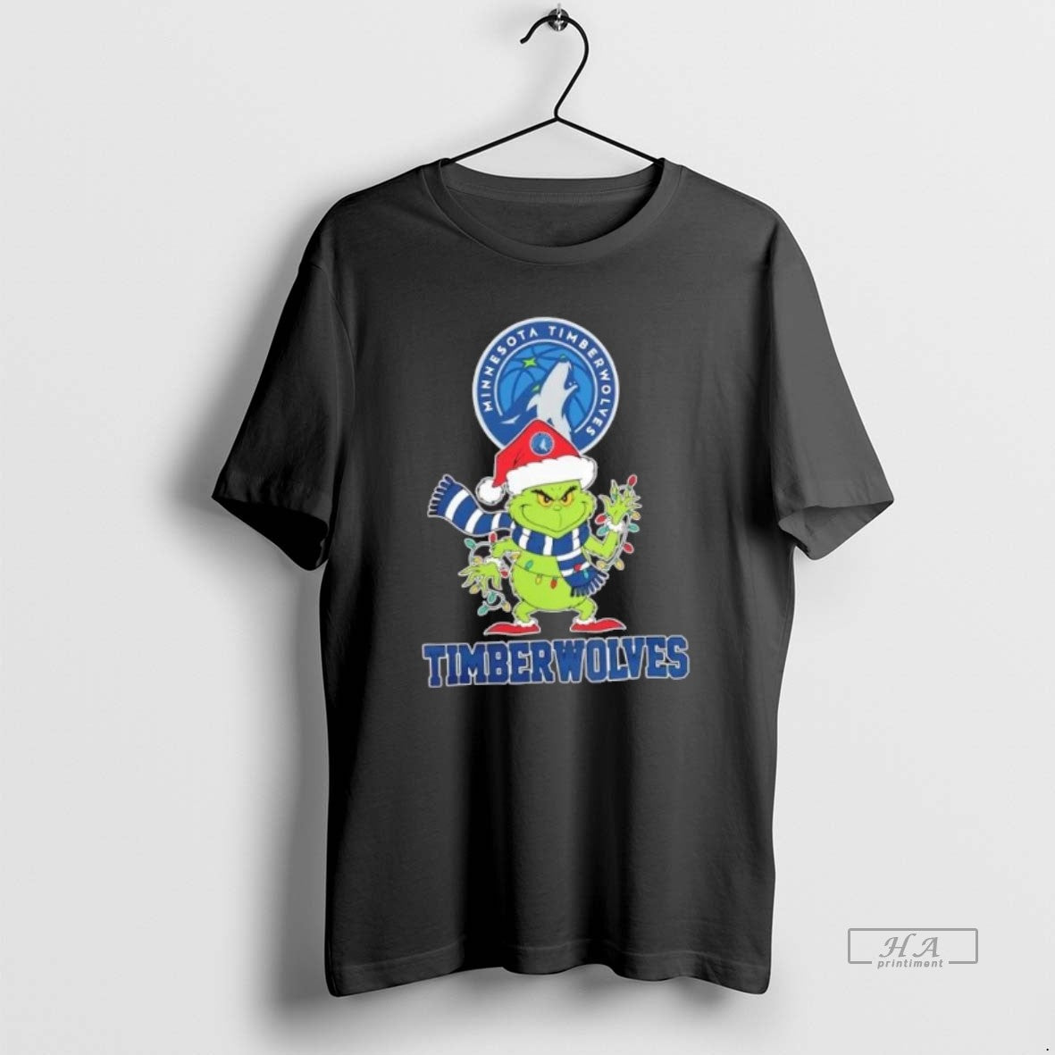 Official Trendy 2025 Minnesota Timberwolves Christmas Grinch Santa Hat Holiday