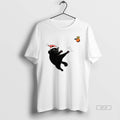 Official Trendy Black Cat Santa Hat Kick Out Orange No Kings Christmas Anti Trump Tee